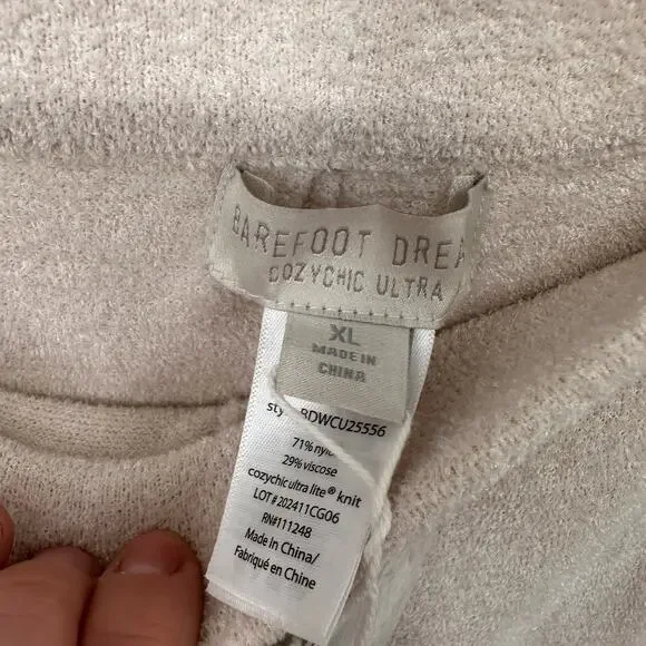 BAREFOOT DREAMS NWT CozyChic Ulra Light Side Stripe Crop Pants // XL - Picture 8 of 11